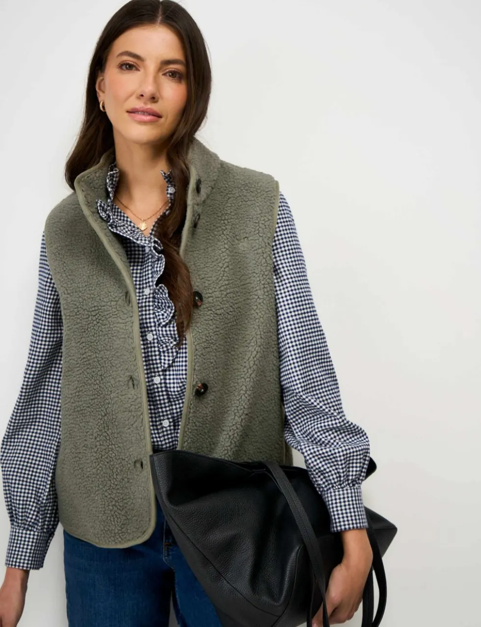 Borg High Neck Gilet