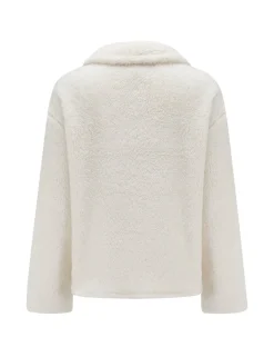 Borg High Neck Quarter Zip Top