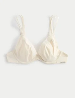 Boston Microfibre Lace Trim Wired PlungeBra