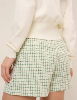 Boucle High Waisted Tailored Shorts