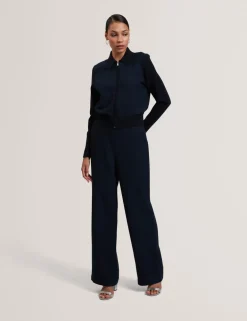 Boucle Tailored Straight Leg Trousers