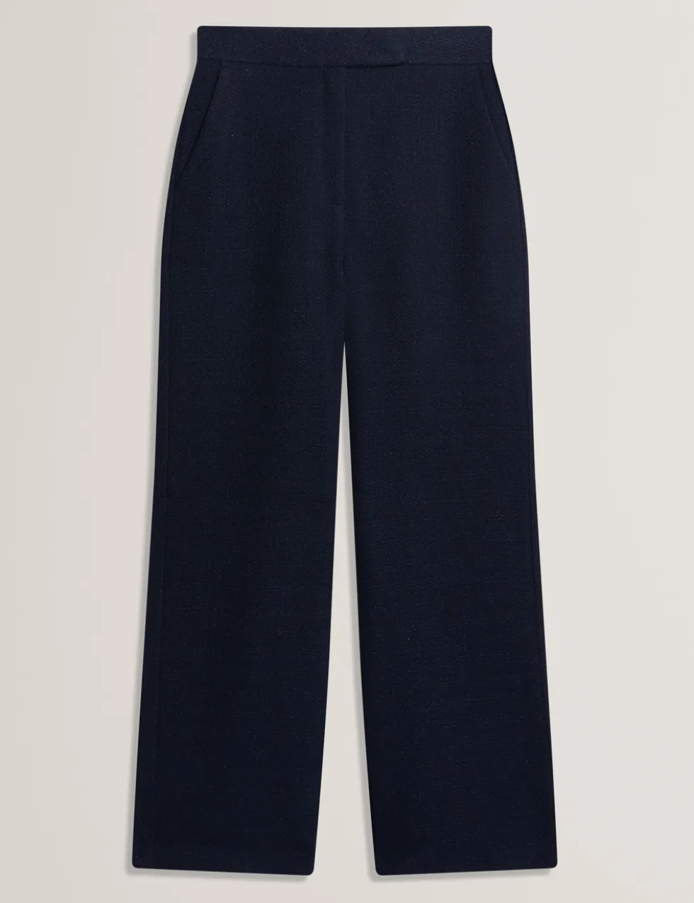 Boucle Tailored Straight Leg Trousers