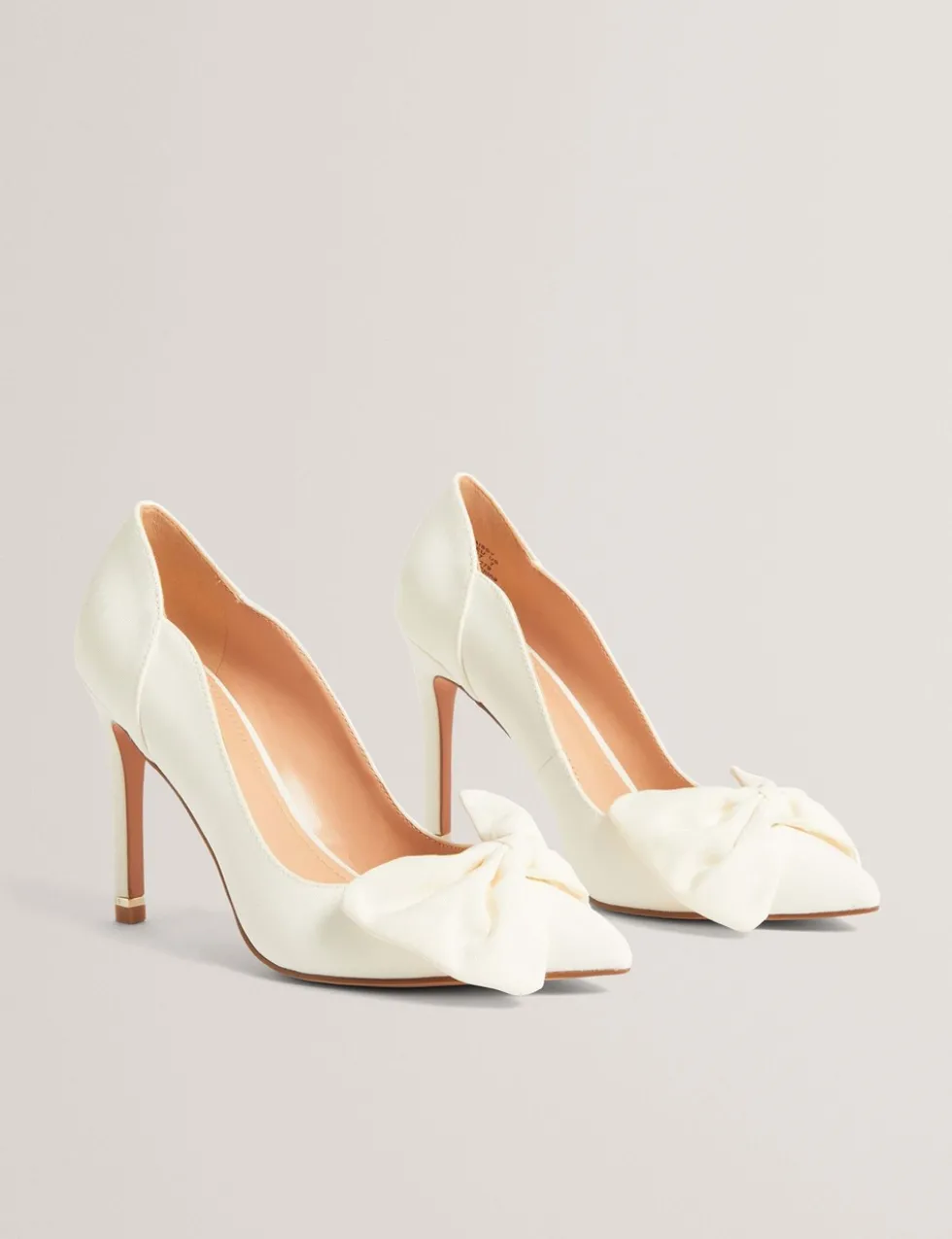 Bow Slip On Stiletto Heel Pointed Court Shoes