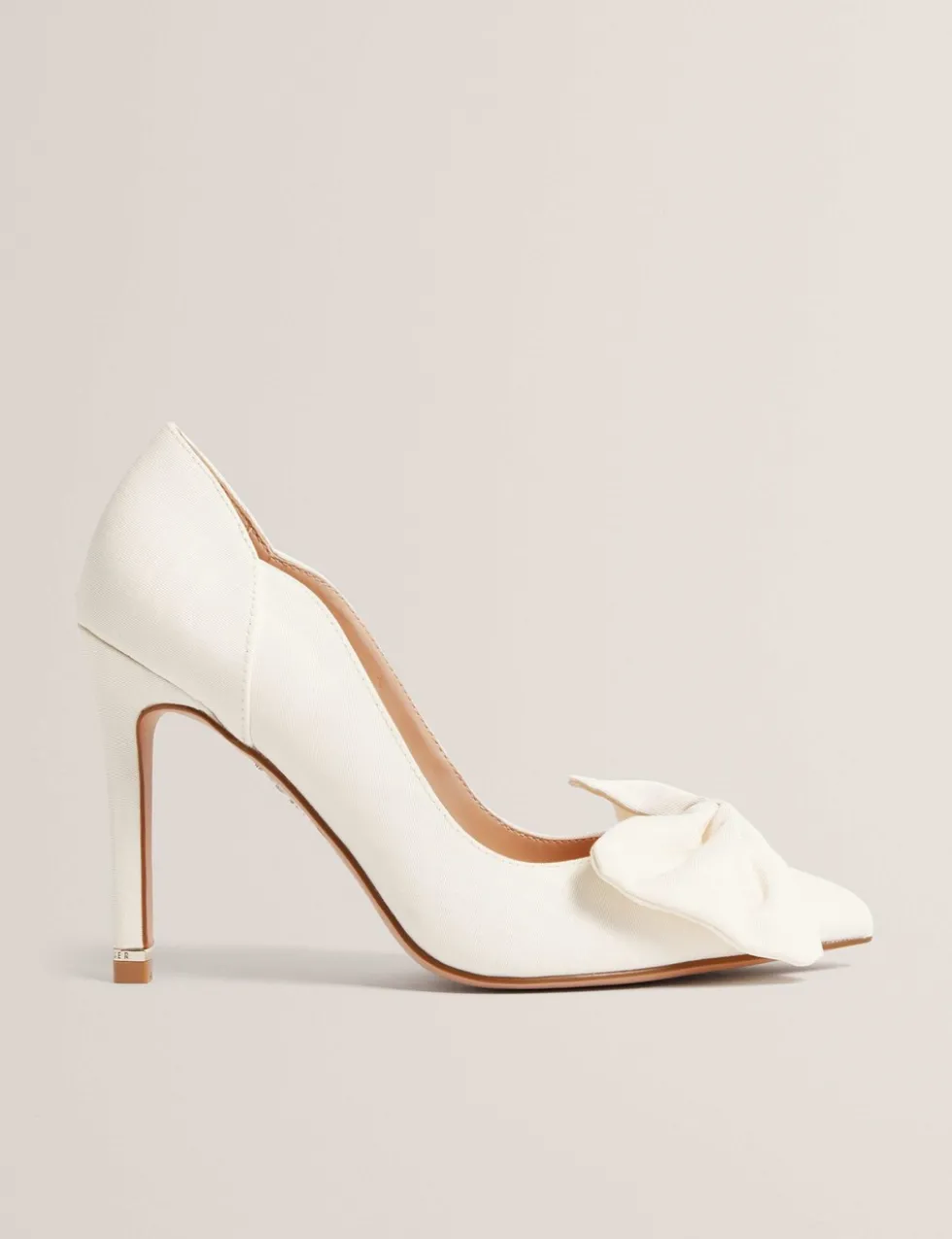 Bow Slip On Stiletto Heel Pointed Court Shoes