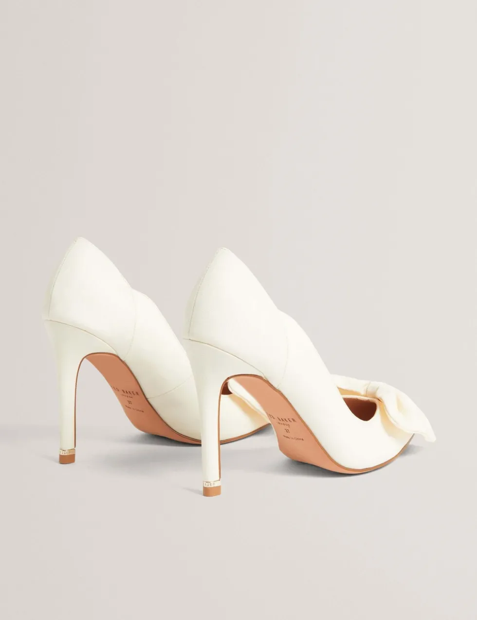 Bow Slip On Stiletto Heel Pointed Court Shoes
