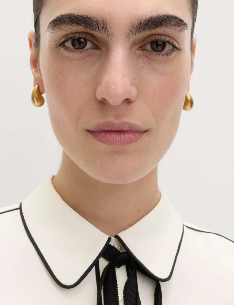 Bow Tie Piped Detail Shirt