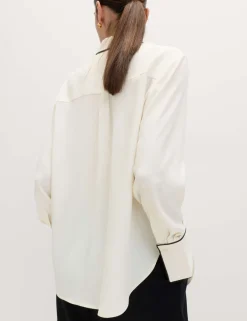 Bow Tie Piped Detail Shirt