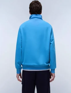 Box Logo Cotton Rich Half Zip Sweatshirt