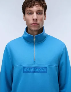 Box Logo Cotton Rich Half Zip Sweatshirt