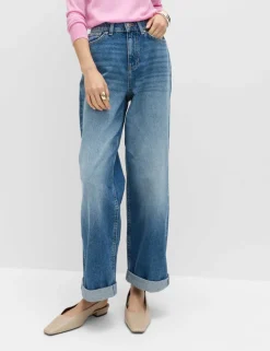 Boyfriend Mid Rise Ankle Grazer Jeans