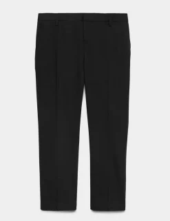 Boys' Plus Fit Slim Leg Waist School Trousers (2-18 Yrs)