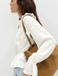 Broderie V-Neck Frill Detail Blouse