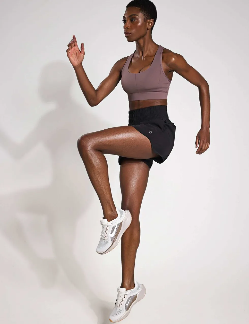 Bronte Woven High Waisted Running Shorts