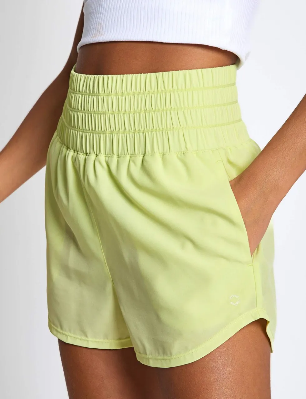 Bronte Woven High Waisted Running Shorts