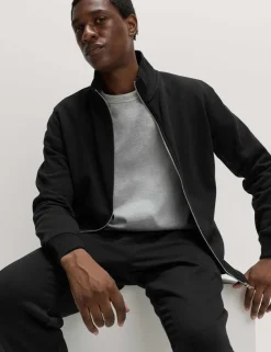 Brushed Cotton Rich Funnel Neck Sweatshirt