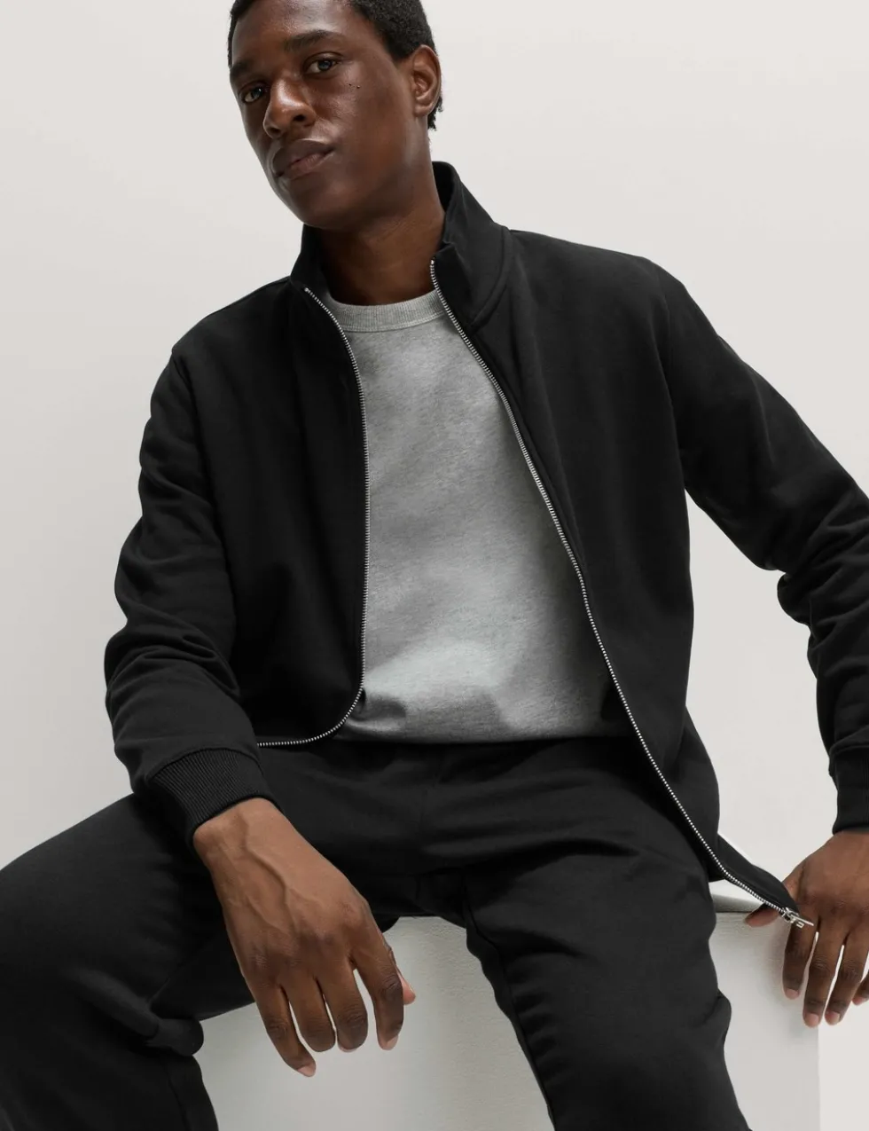 Brushed Cotton Rich Funnel Neck Sweatshirt
