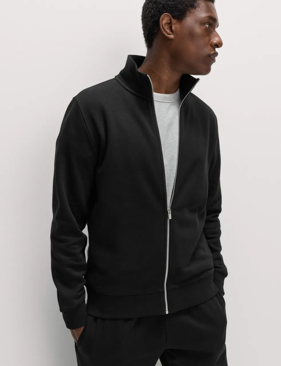 Brushed Cotton Rich Funnel Neck Sweatshirt