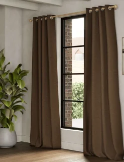 Brushed Eyelet Blackout Thermal Curtains