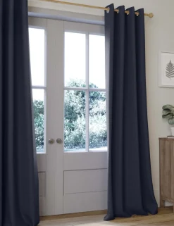 Brushed Eyelet Blackout Thermal Curtains