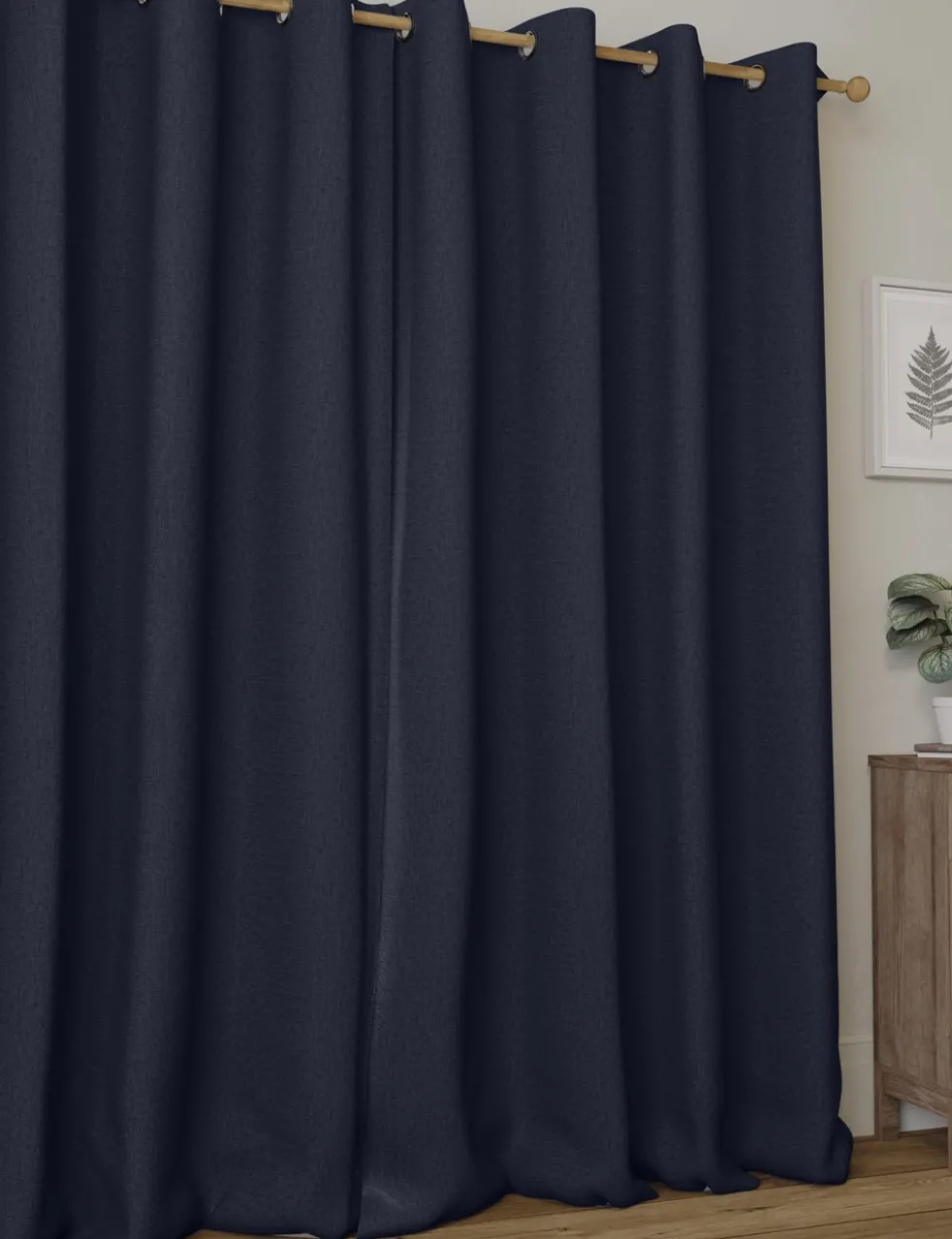 Brushed Eyelet Blackout Thermal Curtains