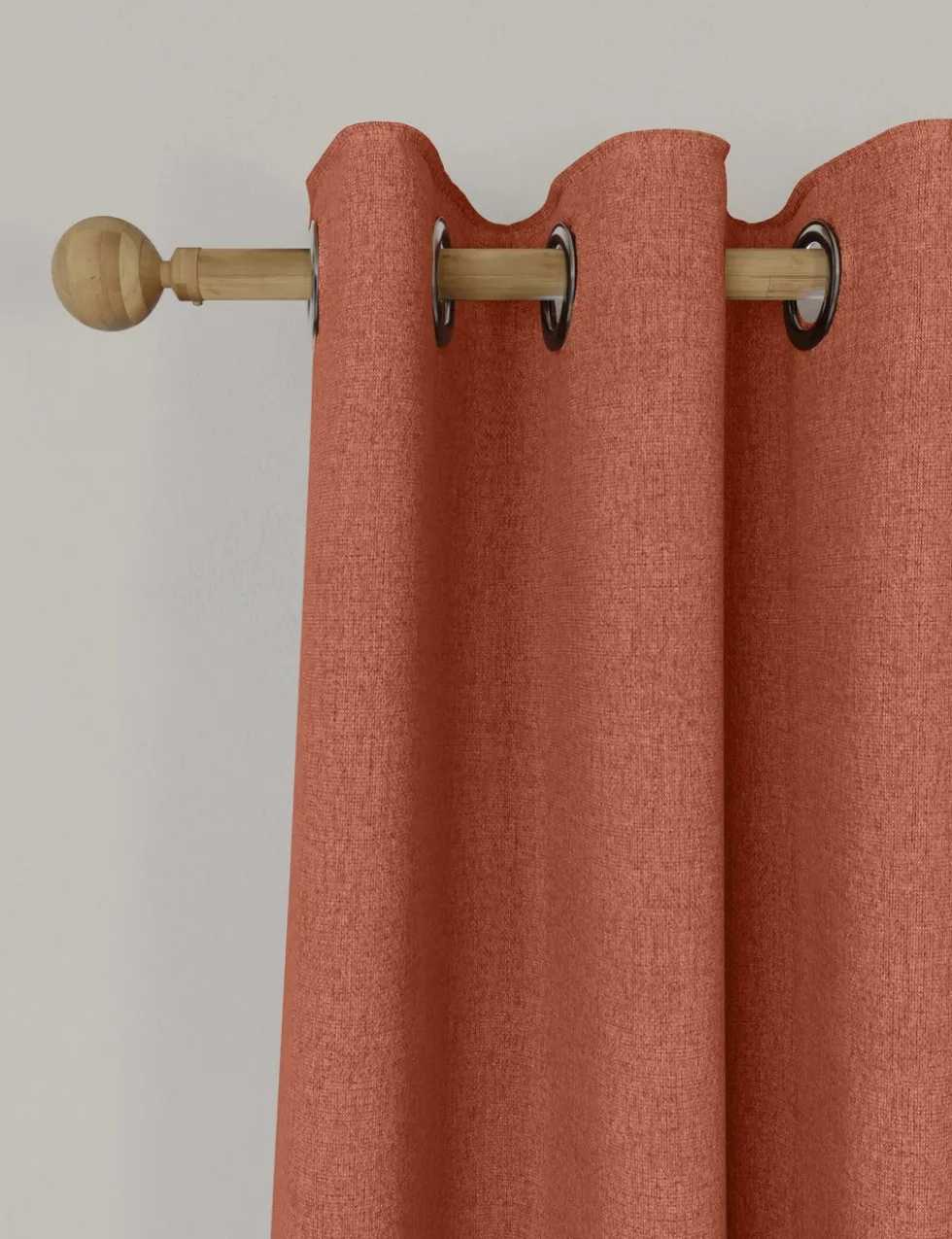 Brushed Eyelet Blackout Thermal Curtains