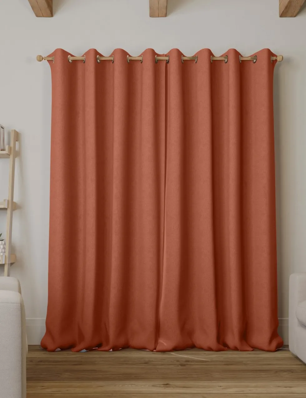 Brushed Eyelet Blackout Thermal Curtains