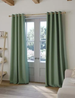 Brushed Eyelet Blackout Thermal Curtains