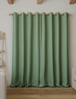 Brushed Eyelet Blackout Thermal Curtains