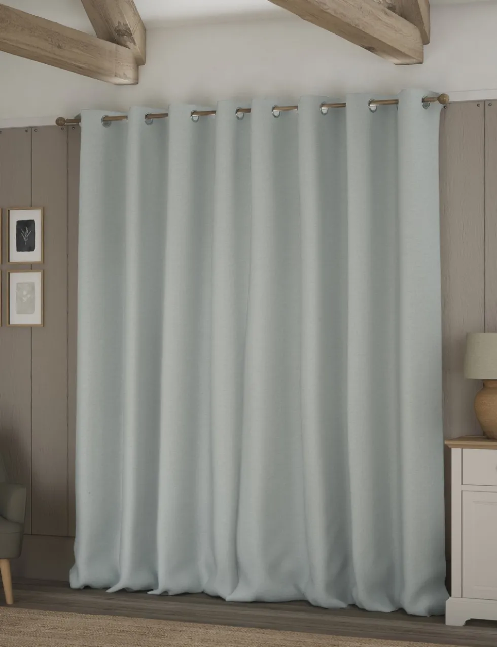 Brushed Eyelet Blackout Thermal Curtains