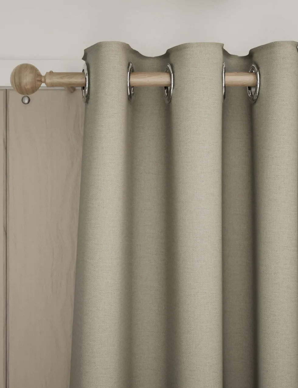 Brushed Eyelet Blackout Thermal Curtains