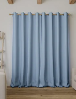 Brushed Eyelet Blackout Thermal Curtains