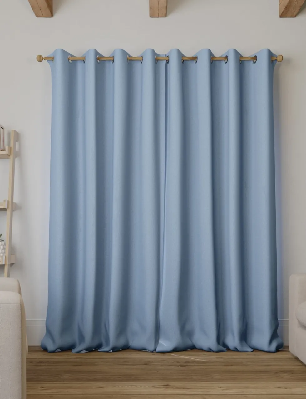 Brushed Eyelet Blackout Thermal Curtains