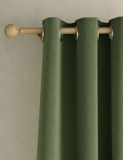 Brushed Eyelet Blackout Thermal Curtains