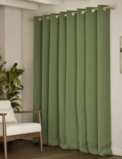 Brushed Eyelet Blackout Thermal Curtains