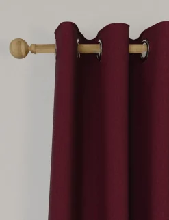 Brushed Eyelet Blackout Thermal Curtains