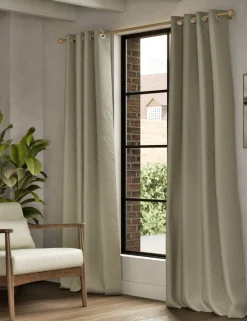 Brushed Eyelet Ultra Thermal Blackout Curtains