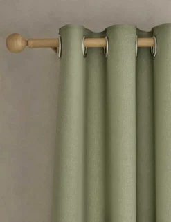 Brushed Eyelet Ultra Thermal Blackout Curtains