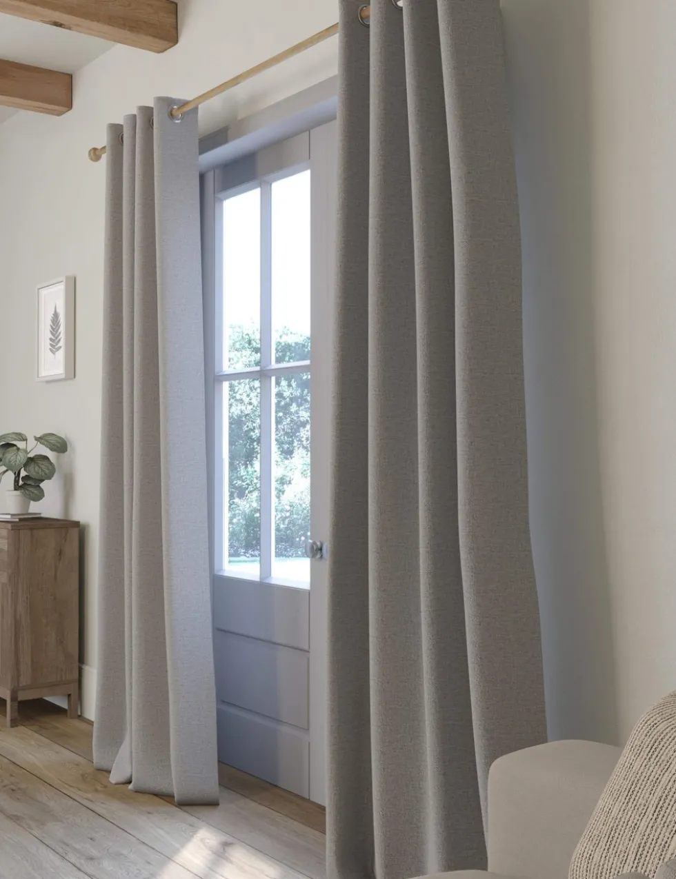Brushed Eyelet Ultra Thermal Blackout Curtains