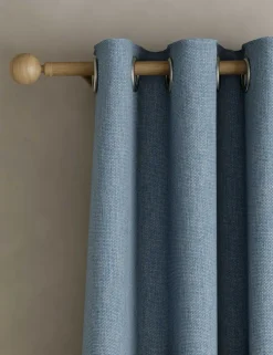 Brushed Eyelet Ultra Thermal Blackout Curtains
