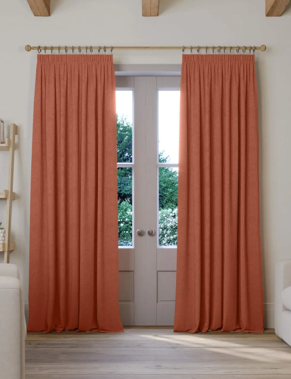 Brushed Pencil Pleat Blackout Thermal Curtains