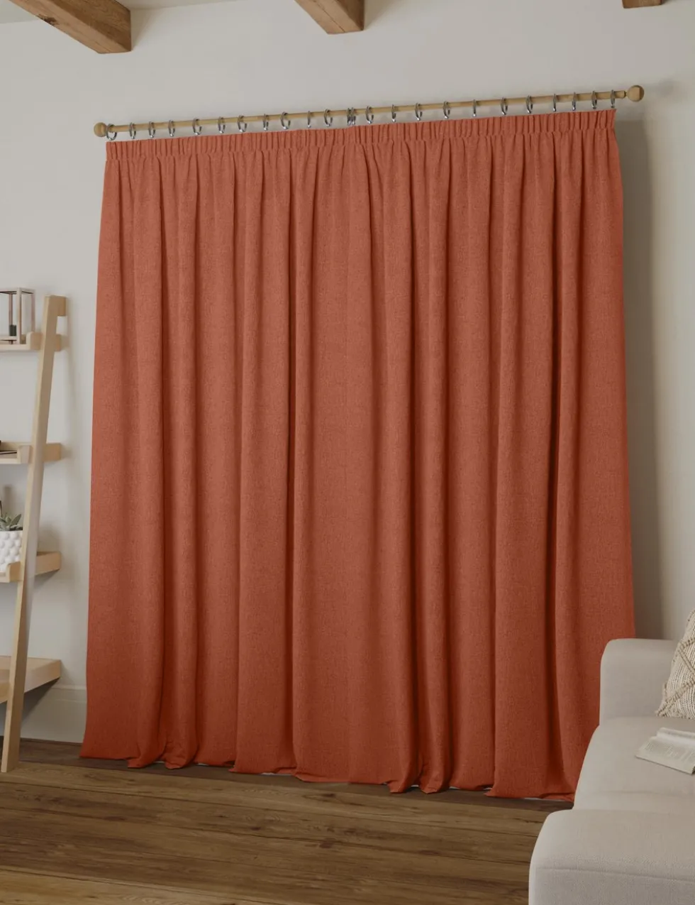 Brushed Pencil Pleat Blackout Thermal Curtains