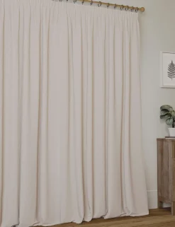 Brushed Pencil Pleat Blackout Ultra Thermal Curtains