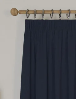 Brushed Pencil Pleat Blackout Thermal Curtains