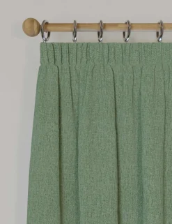 Brushed Pencil Pleat Blackout Thermal Curtains