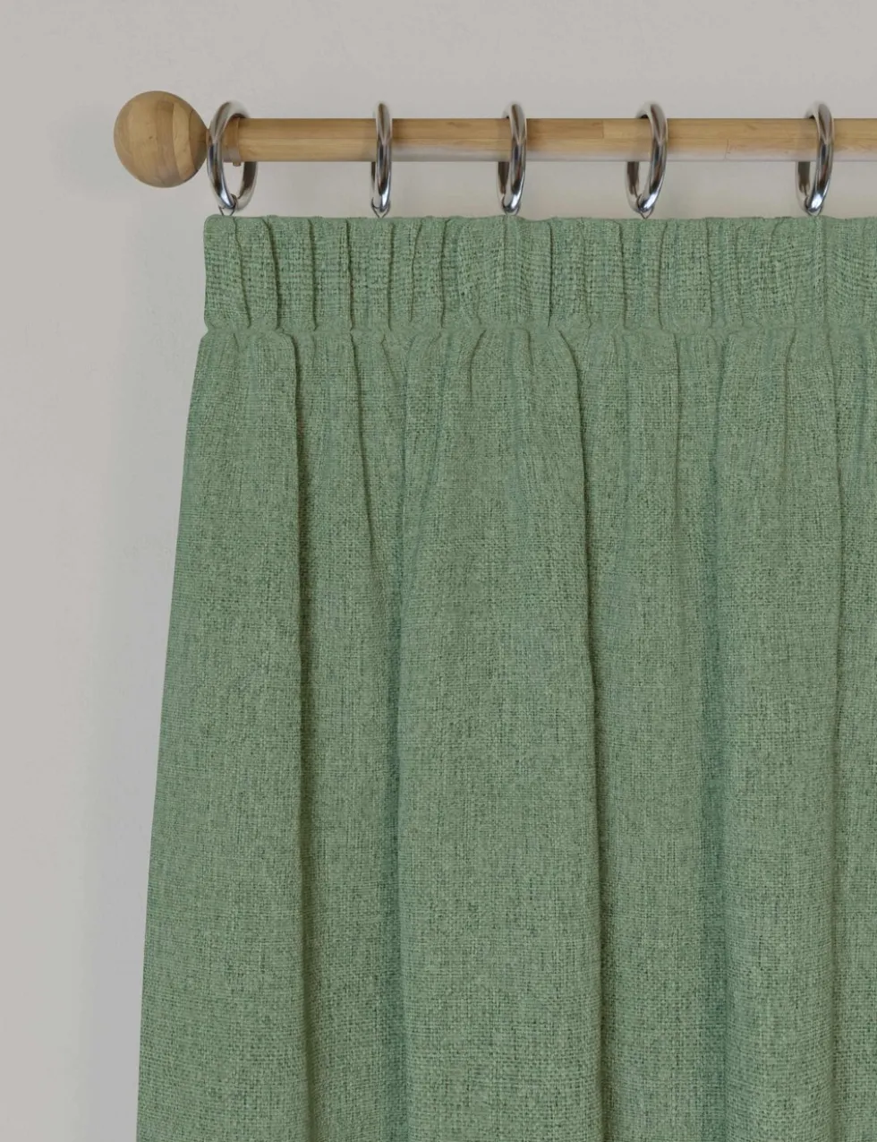 Brushed Pencil Pleat Blackout Thermal Curtains