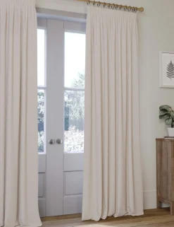 Brushed Pencil Pleat Blackout Thermal Curtains