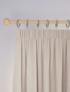 Brushed Pencil Pleat Blackout Thermal Curtains