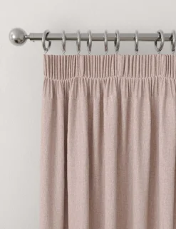 Brushed Pencil Pleat Blackout Thermal Curtains