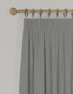 Brushed Pencil Pleat Blackout Ultra Thermal Curtains