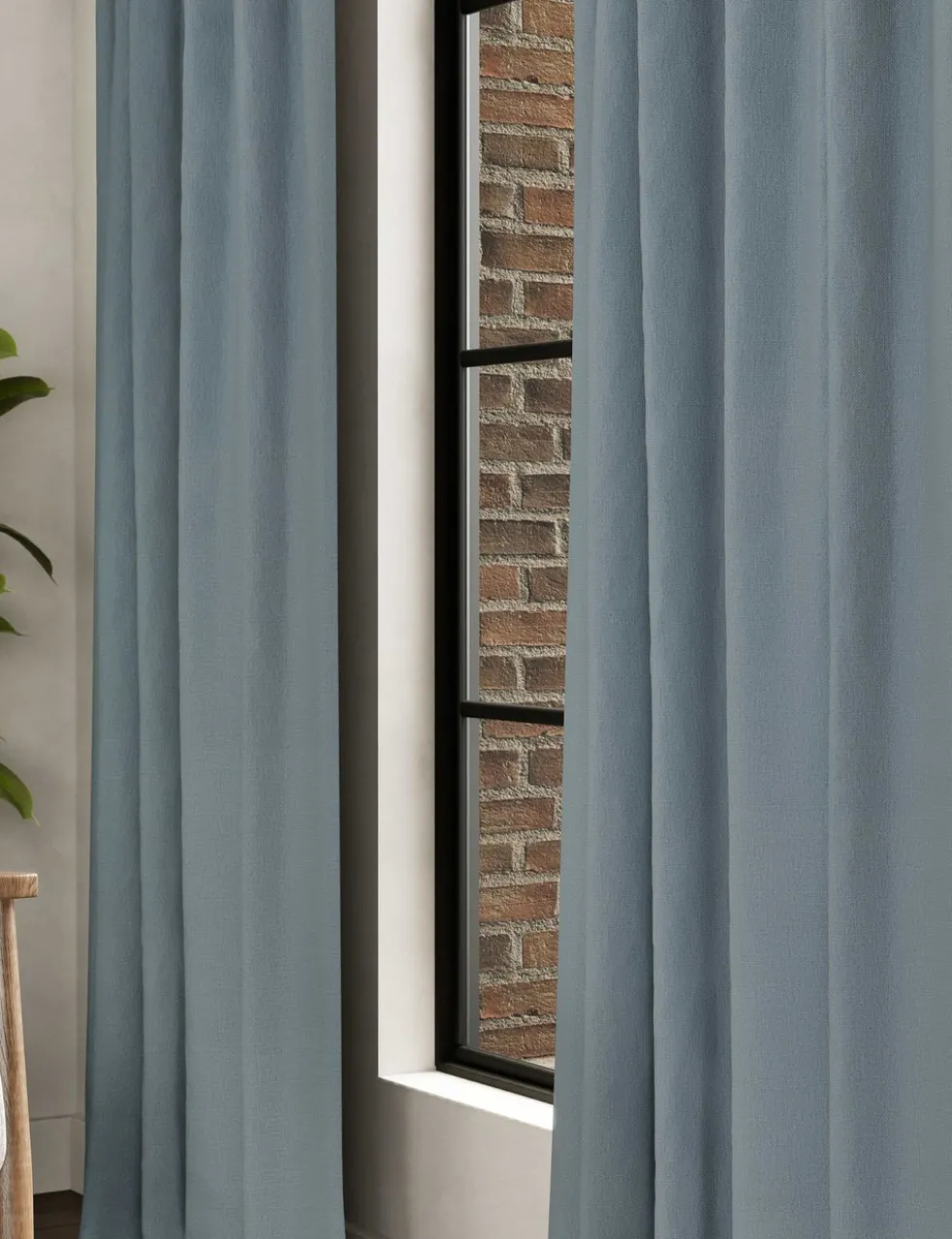 Brushed Pencil Pleat Blackout Thermal Curtains